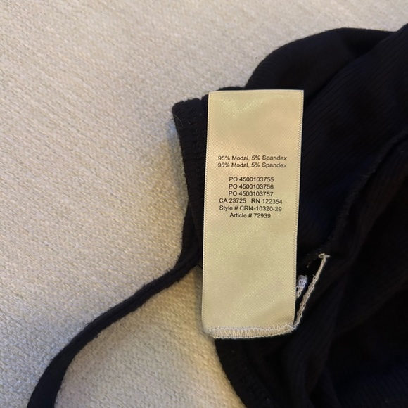 Aritzia Wilfred Black Ribbed Tank Top - Picture 4 of 4